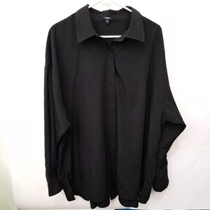 +4🔵Express Black Button Down Shirt OVERSIZE XLarge